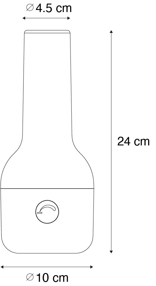 Lampă de masă de exterior aurie cu alb inclusiv LED reîncărcabil IP44 - Haard