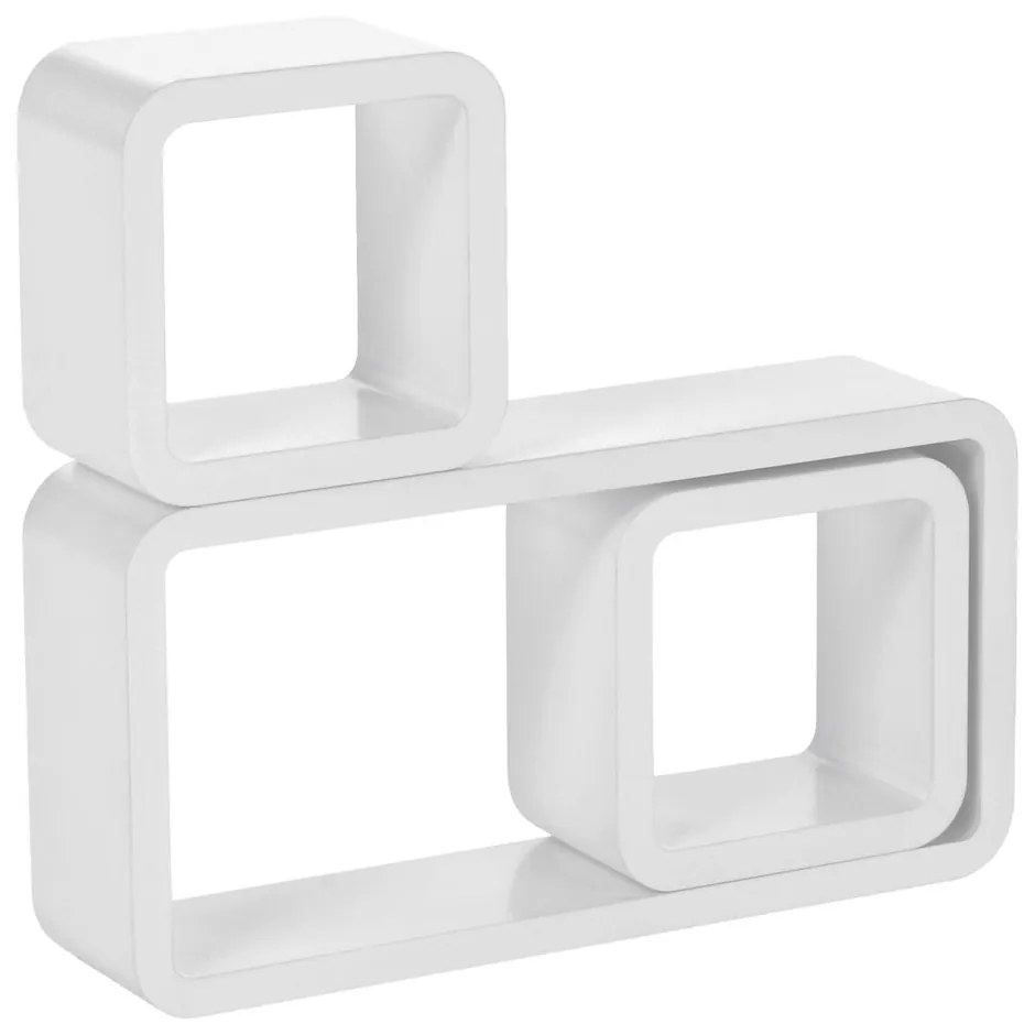 Set 3 rafturi Trix 42.5x10x21.5 cm MDF Alb