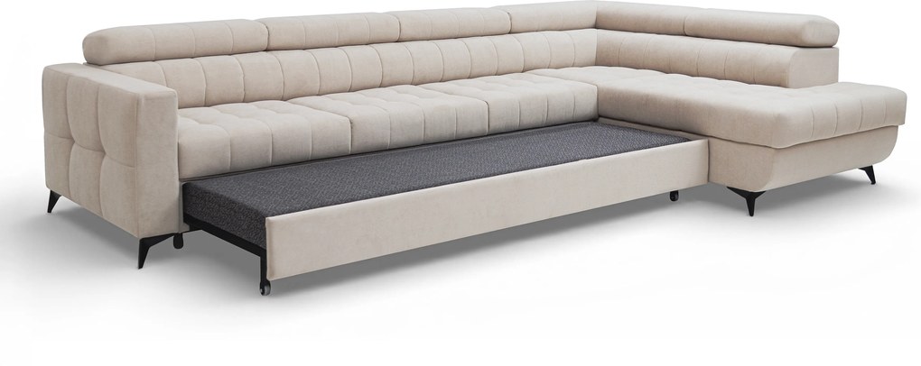 Colțar extensibil pentru dormit Nardo Maxi dreapta - plus bej Pretty 03