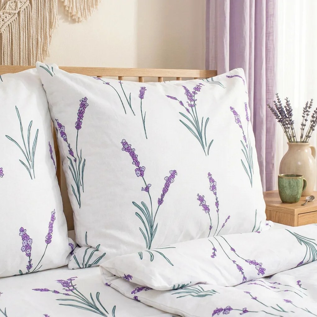 Lenjerie de pat din bumbac 4Home Lavender, 140 x 200 cm, 70 x 90 cm