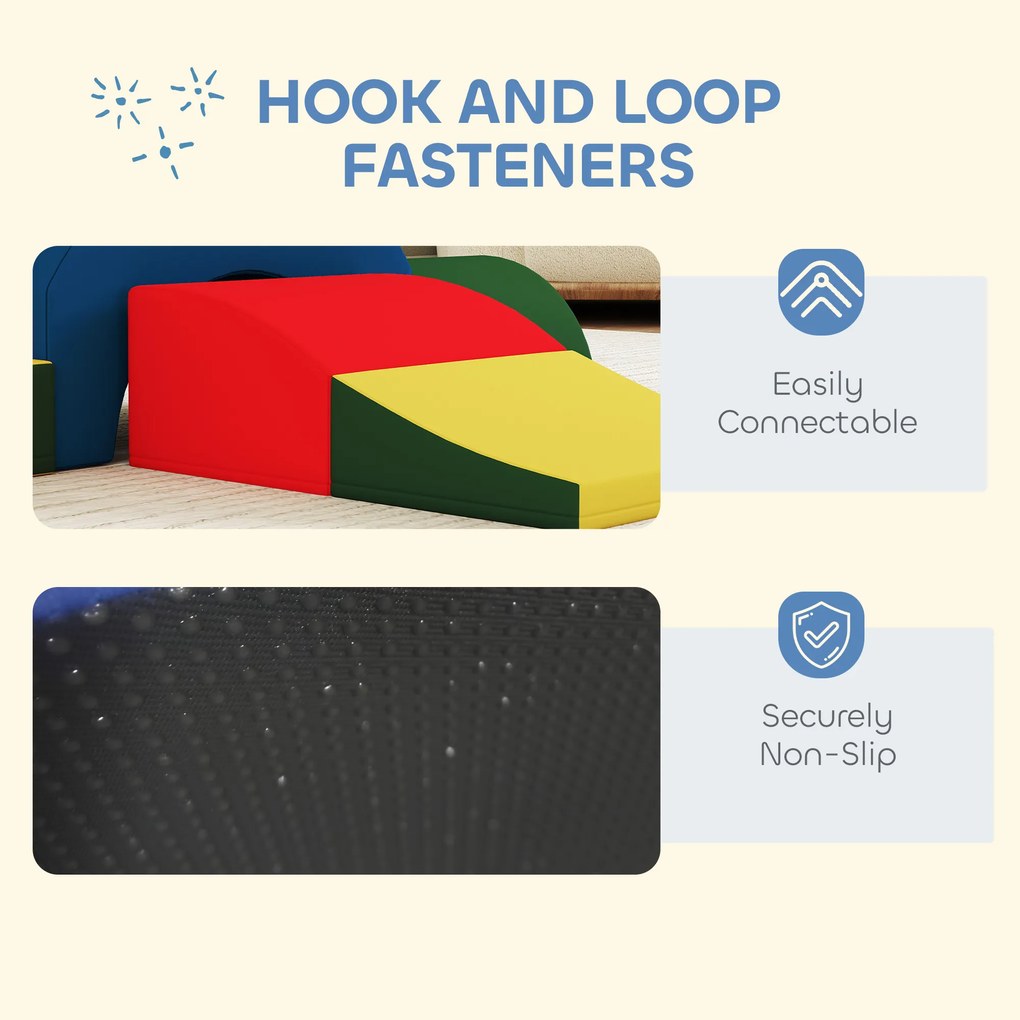 AIYAPLAY Modul motricitate bebeluși 6PCS parcurs motricitate din spumă EVA pentru copii preșcolari, multicolor | Aosom Romania