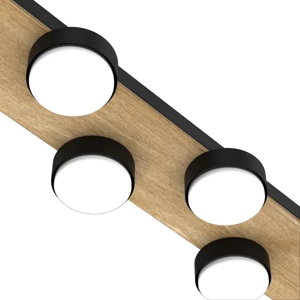 Plafonieră SEMA 6xGX53/15W/230V negru/maro