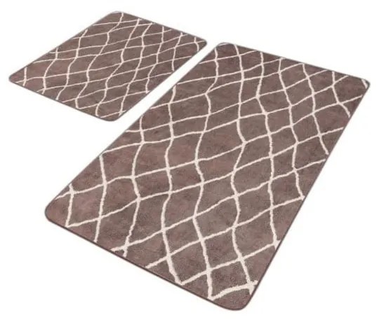 Covorașe de baie maro 2 buc. din catifea 60x100 cm – Mila Home