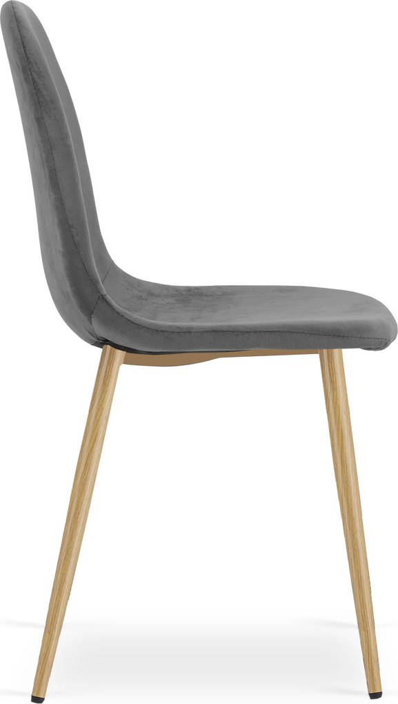 Scaun de masa PADVA VELVET, gri inchis