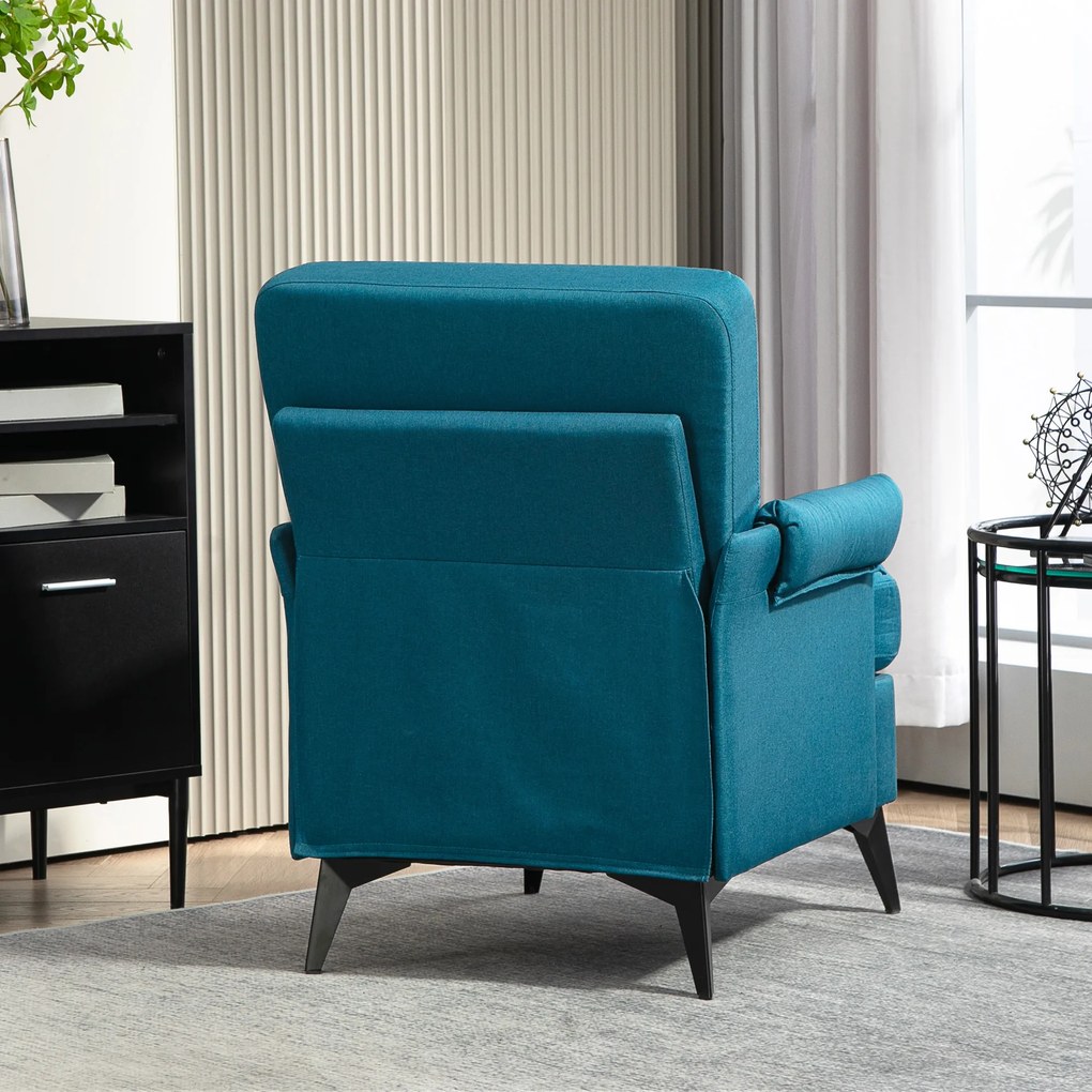 HOMCOM Fotoliu Modern Fotoliu Confortabil pentru Semineu Scaun de Efect din Panza pentru Camera de Zi Dormitor Biroul de Acasa Verde fotoliu pentru oaspeți sufragerie camera de zi dormitor dormitor interior casă | Aosom Romania