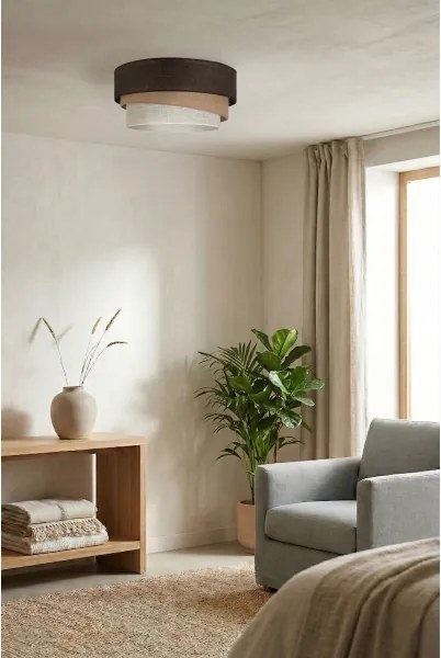 BRILAGI - Plafonieră TRIO 1xE27/60W/230V, Ø 40 cm, maro/bej/alb