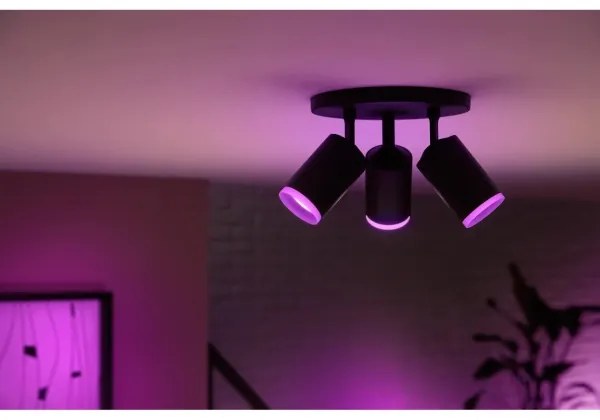 Philips Hue FUGATO LED RGBW spot 3xGU10/4,2W/230V negru dimabil