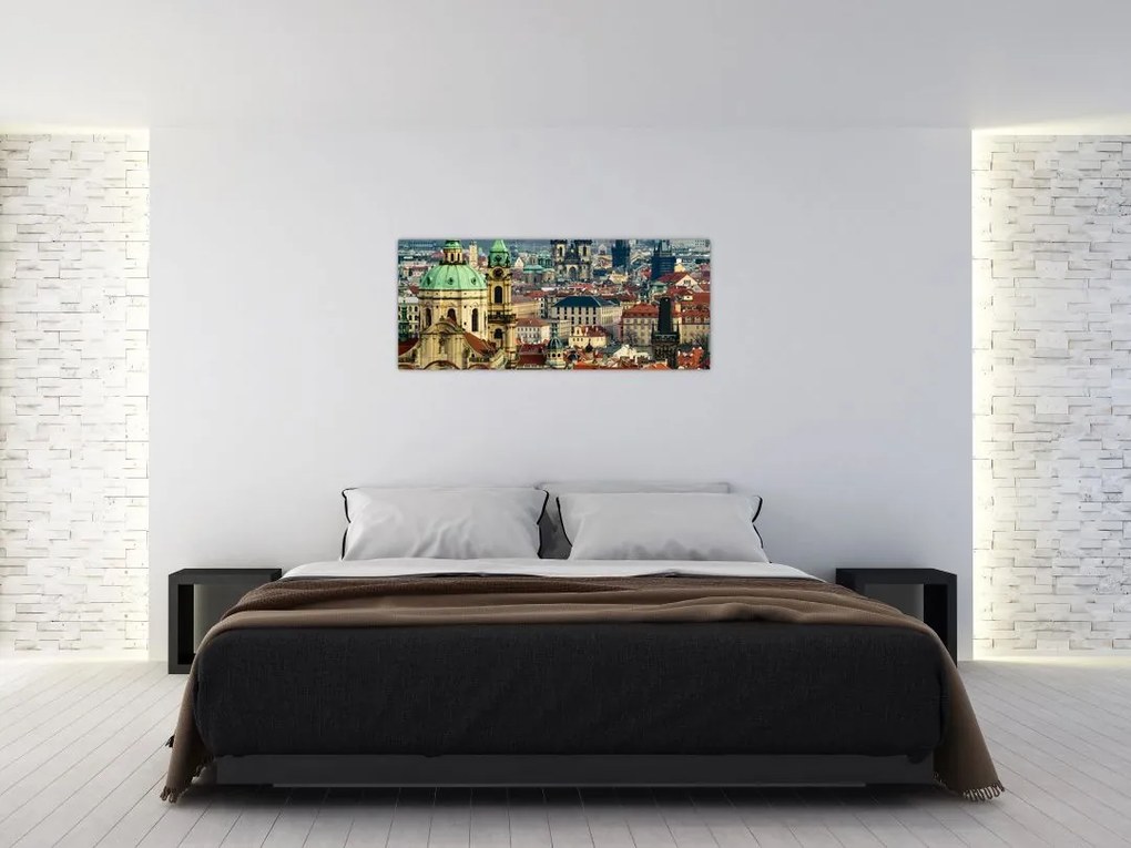 Tablou - Panorama din Praga (120x50 cm)
