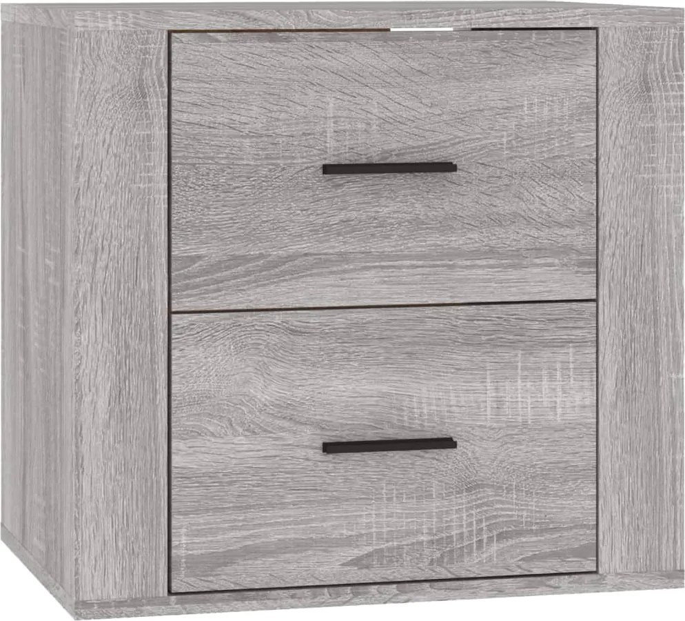 vidaXL Noptieră de perete, gri sonoma, 50x36x47 cm