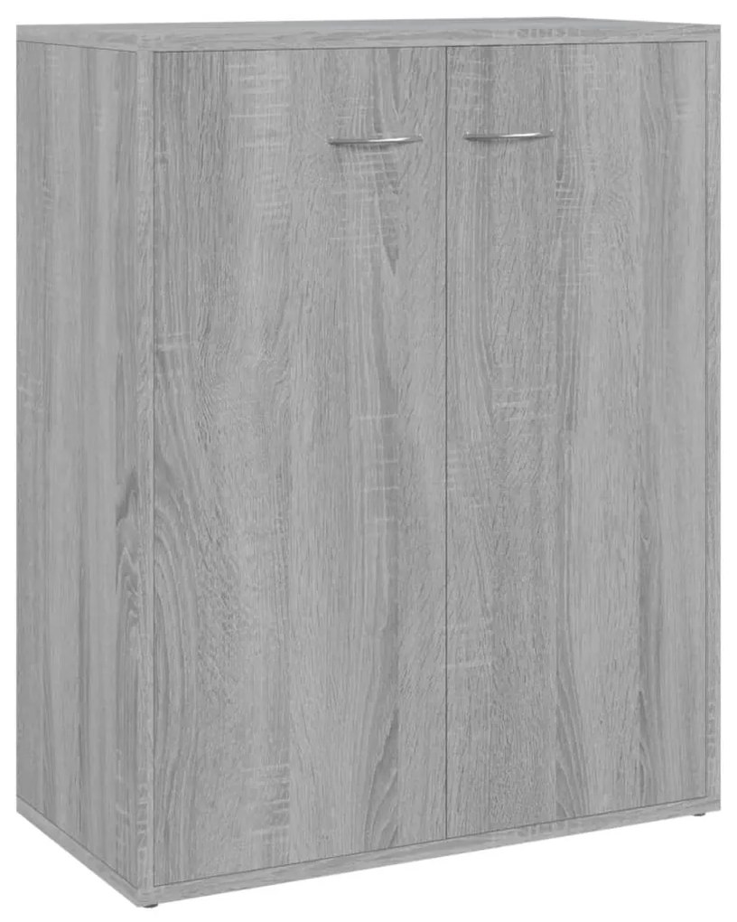 815379 vidaXL Servantă, gri sonoma, 60x30x75 cm, lemn compozit