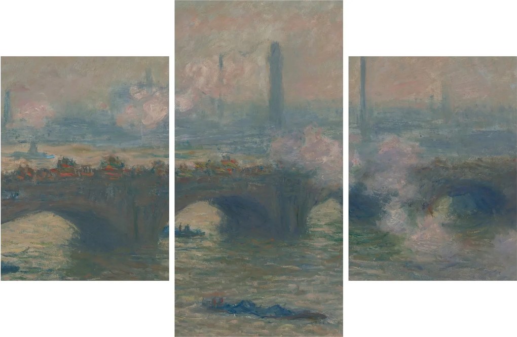 Tablou - Claude Monet, Waterloo Bridge, Gray Day, reproducere (90x60 cm)