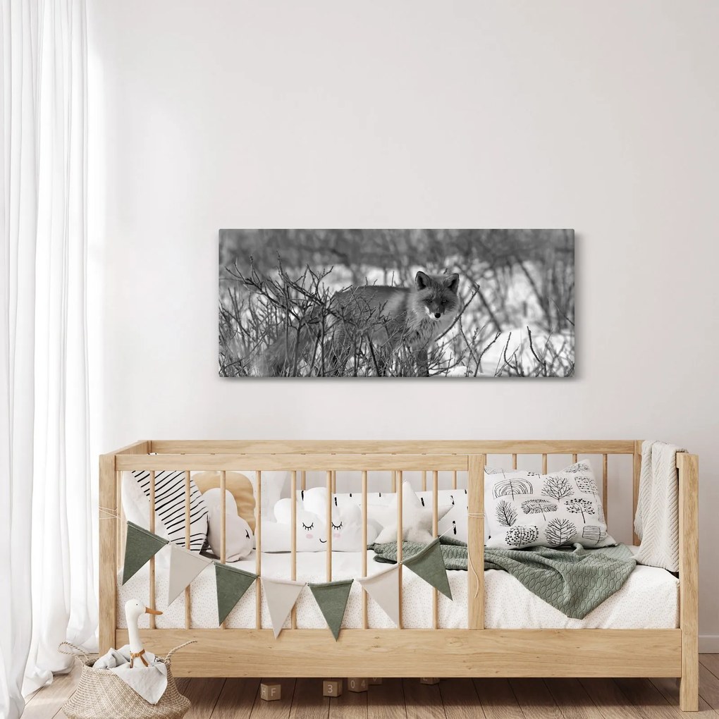 Tablou - Vulpe în timpul iernii (120x50 cm)