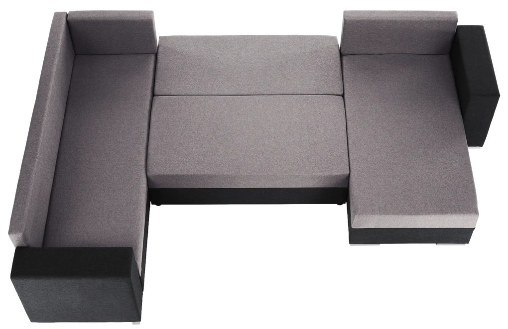 Set canapea universal, gri închis/ gri, BELEN NEW ROH U