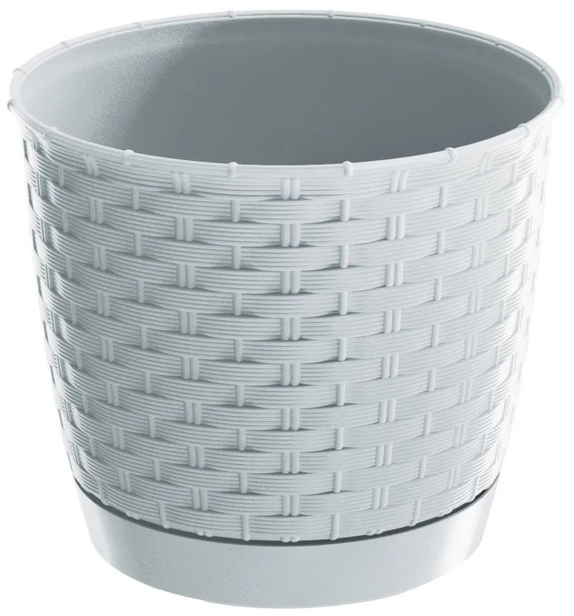 Ghiveci din plastic Ratolla Round alb, diametru 19cm, diam. 19 cm