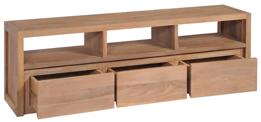 246950 vidaXL Comodă TV, 120 x 30 x 40 cm, lemn de tec cu finisaj natural