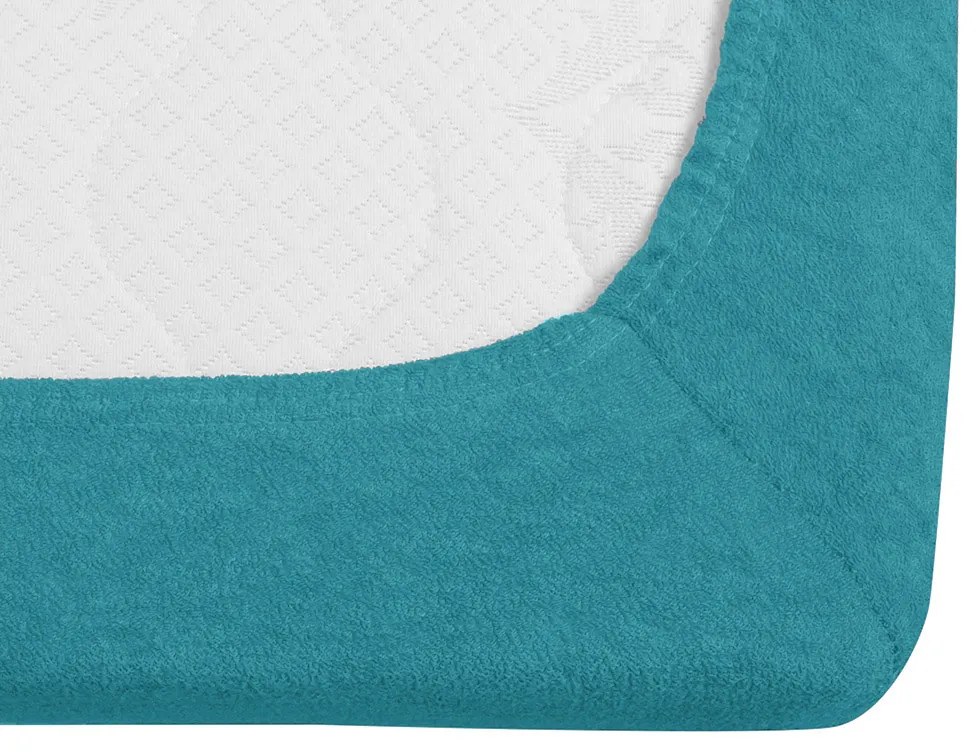 Cearsaf Frotir cu elastic 90x200 cm turcoaz