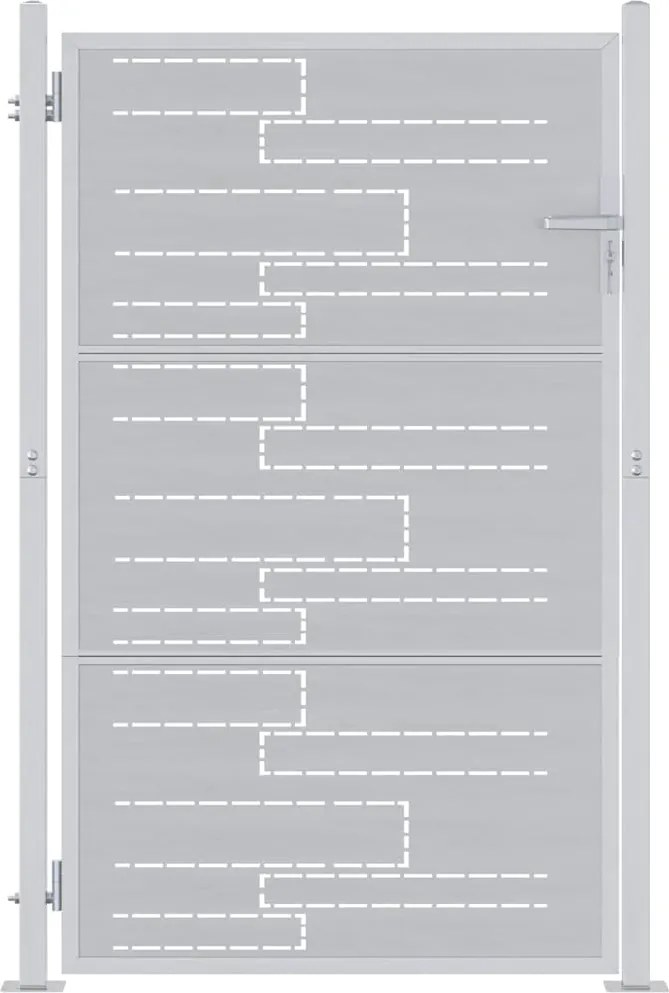 vidaXL Poartă de grădină Argintiu 85 x 144 cm Oţel inoxidabil