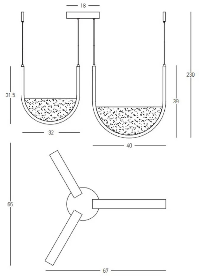 Suspensie  23169 Zambelis LED, Auriu, Grecia