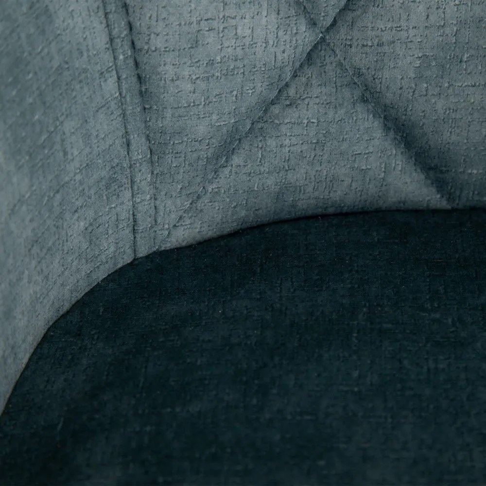 Scaun dining albastru Blue Fabric