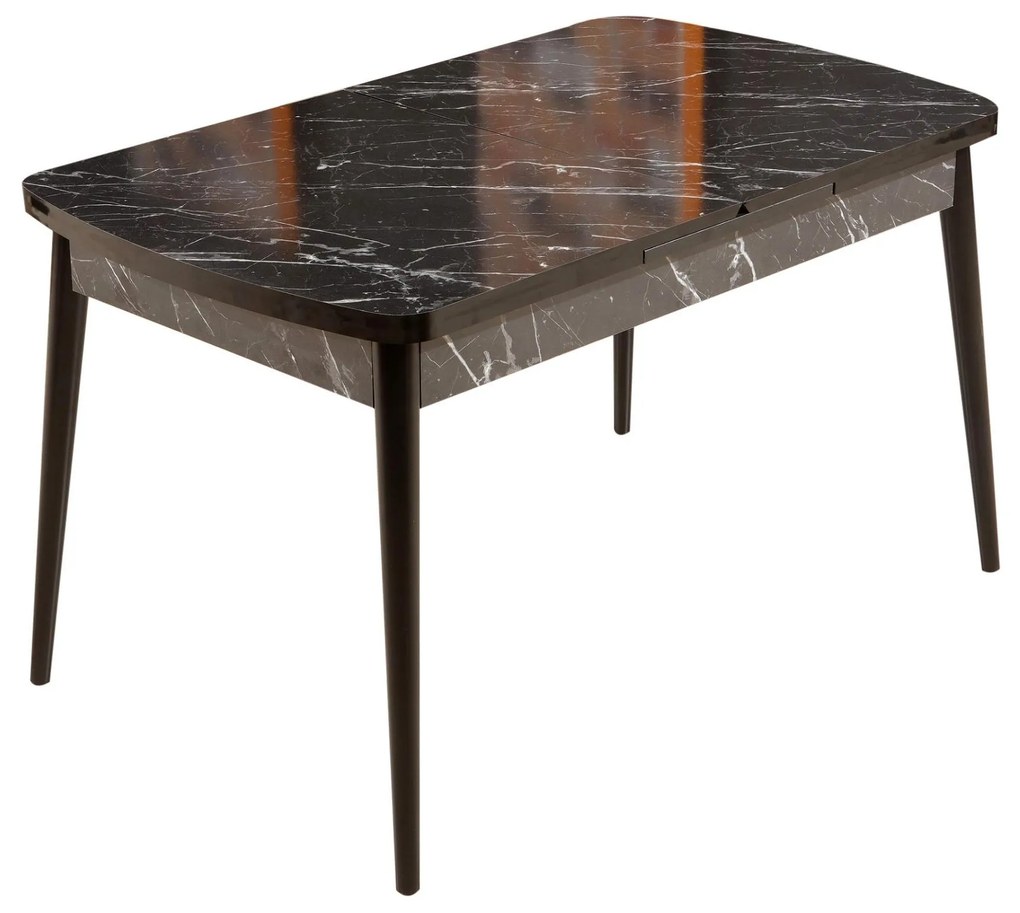 Masă sufragerie Pinava (negru) (pentru 4 persoane). 1093742