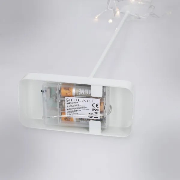 Brilagi - Stea LED de Crăciun, 62 x 40 cm, alimentare 3x AA