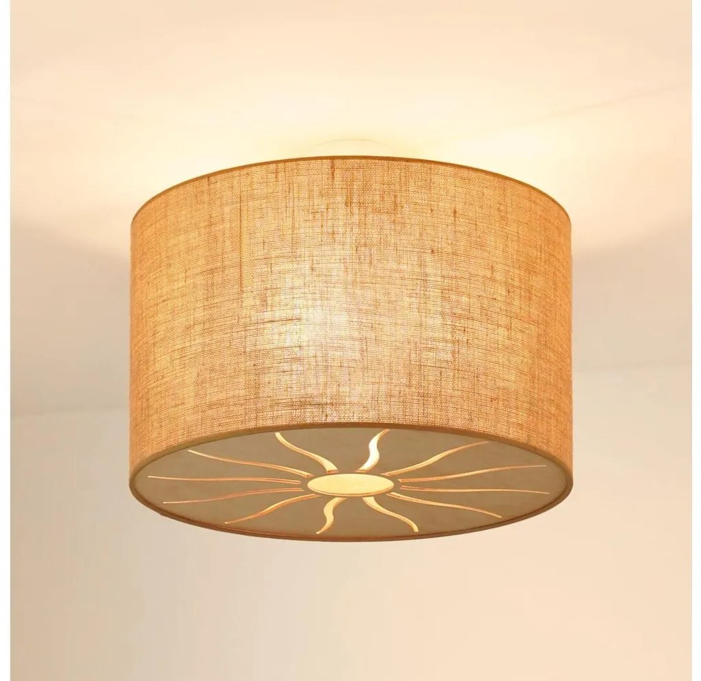 Brilagi - Plafonieră COUNTRY ROLLER 1xE27/15W/230V, Ø 50 cm, bej
