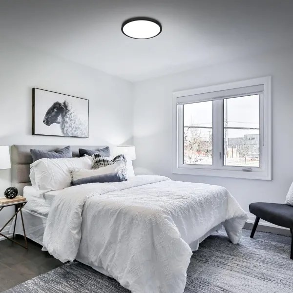 Plafonieră LED RGBW dimabilă Briloner 3709-015 LED/22W/230V negru + telecomandă