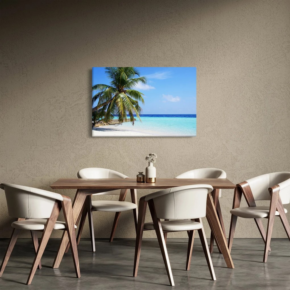 Tablou cu palmier pe plajă (90x60 cm)