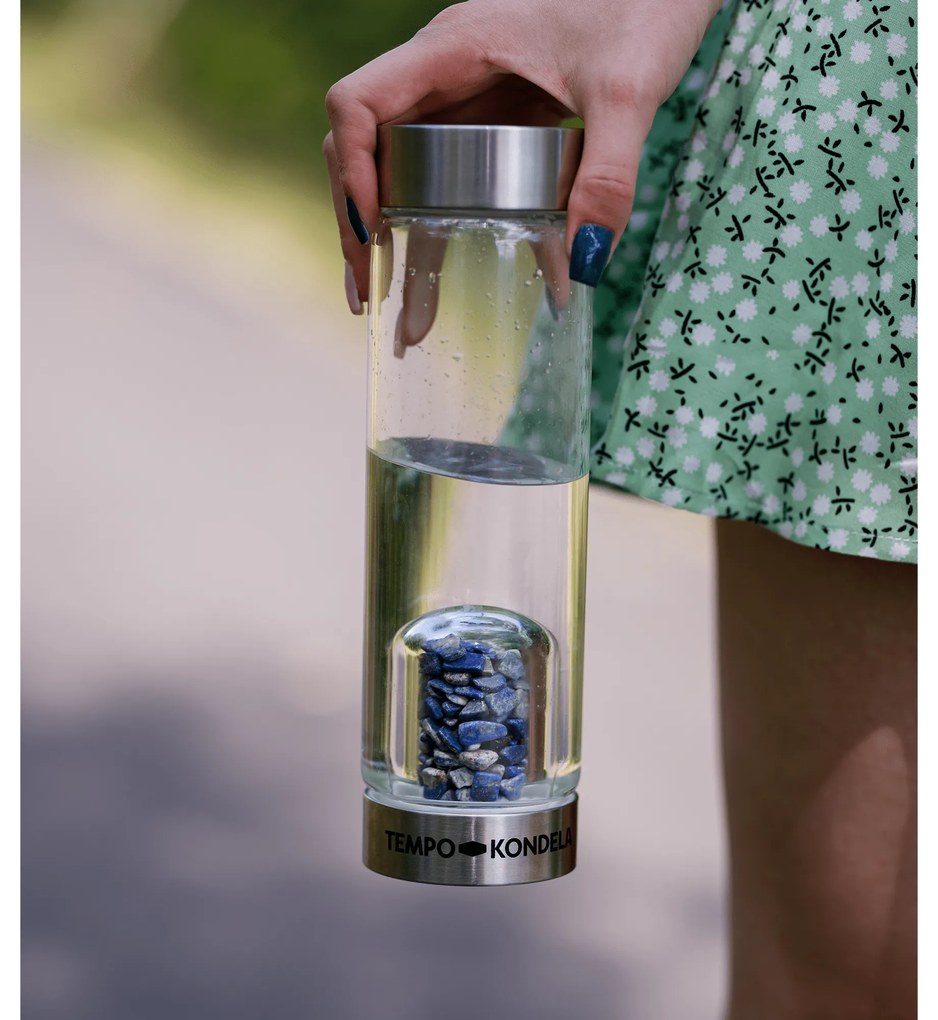 TEMPO-KONDELA CRYSTAL, flacon de sticlă cu cianit, 500 ml