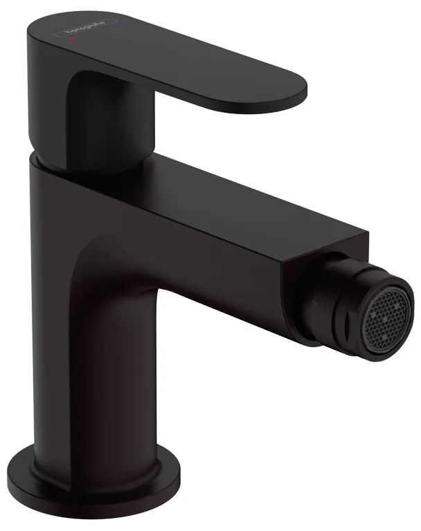 Baterie pentru bideu, Hansgrohe, Rebris S, negru mat