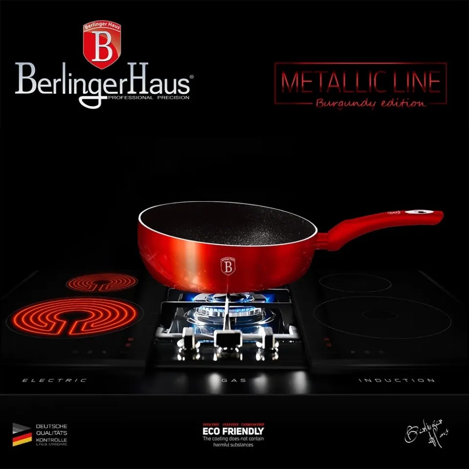 Tigaie de sotat 26 cm Burgundy Metallic Line Berlinger Haus BH 1302N
