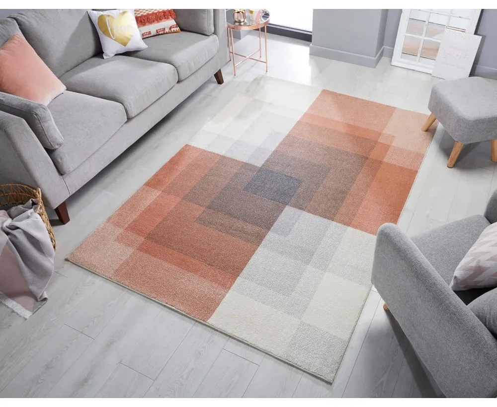 Covor Flair Rugs Plaza, 160 x 230 cm, gri - roz