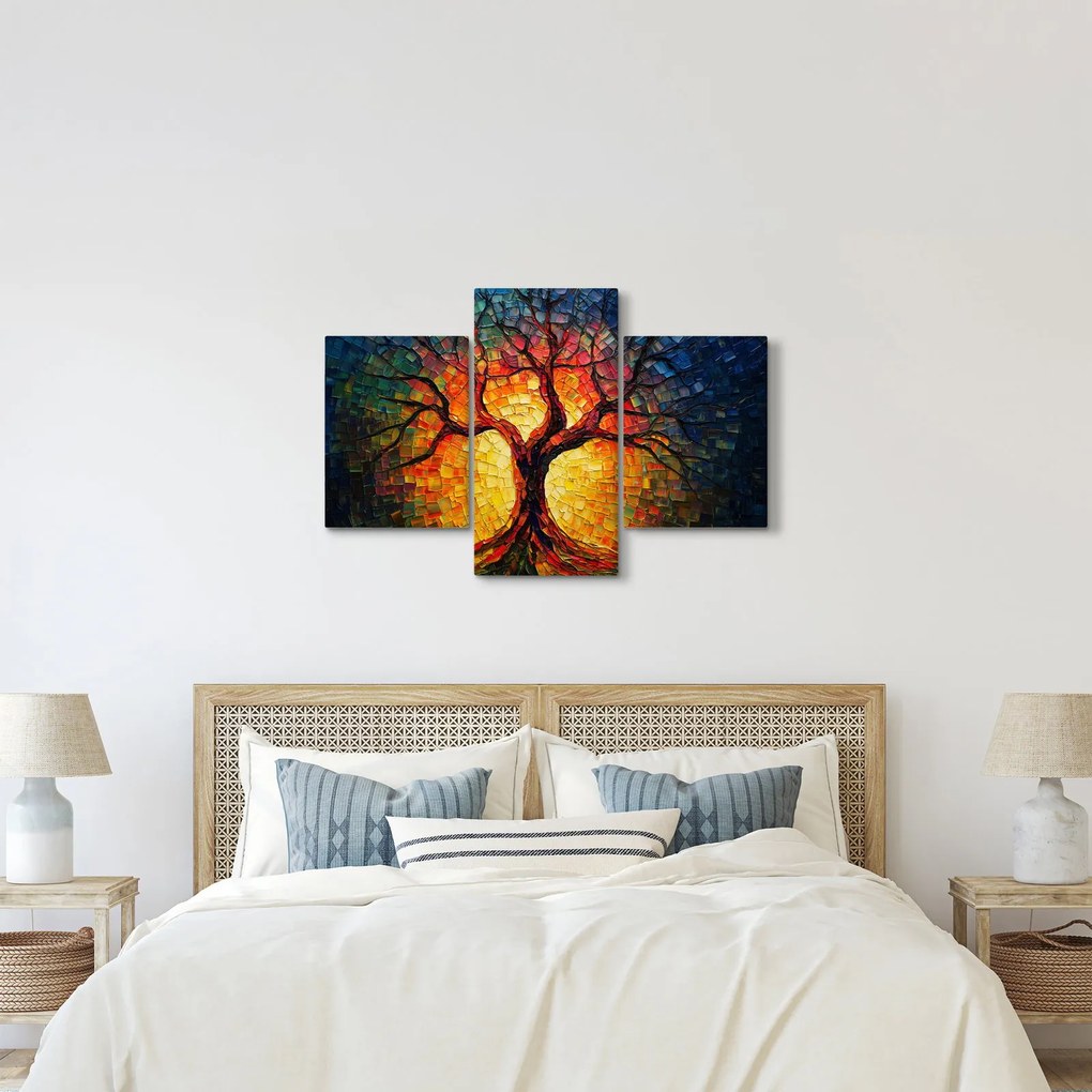 Tablou - Arborele vieții în mozaic (90x60 cm)