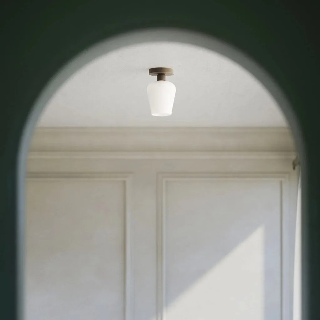 Plafoniera design italian din alama si sticla Talis