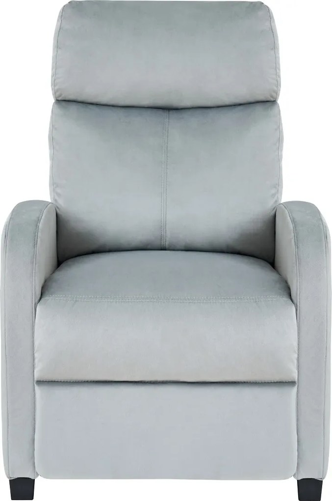 Fotoliu de relaxare, Spatar Rabatabil 135°, Suport picioare extensibil, Catifea, Gri Velvet-39