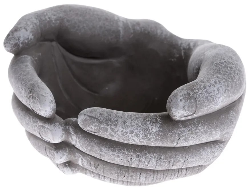 Decorație funerară Ghiveci de beton Mâini, 20 x11,5 x 20 cm