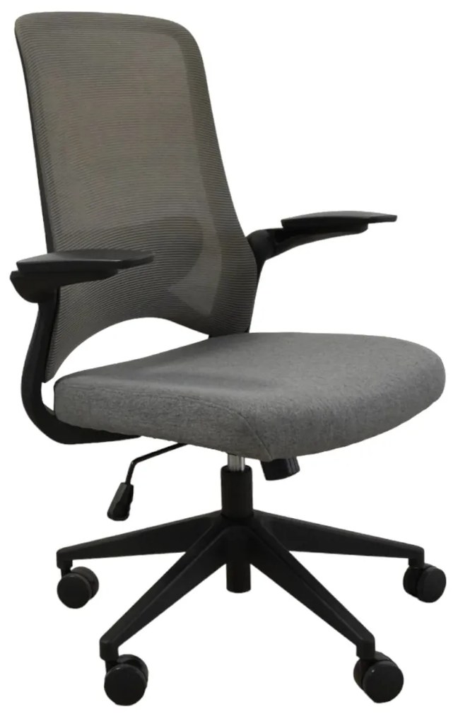 Ergodynamic Dolphin Black Grey - scaun de birou cu brate rabatabile