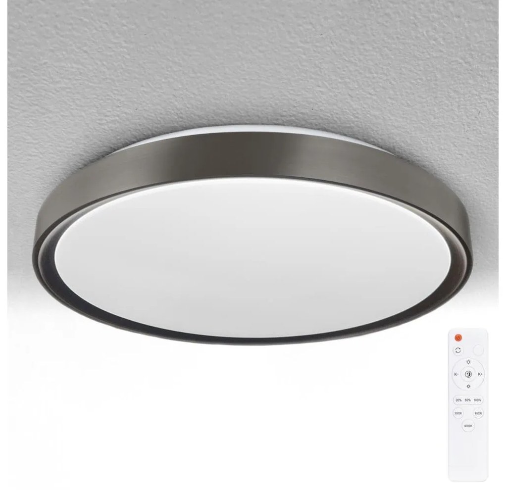 Brilagi-LED Corp de iluminat cu reglare a intensității FANCIA LED/48W/230V 3000-6500K Ø 39 cm argintiu + telecomandă