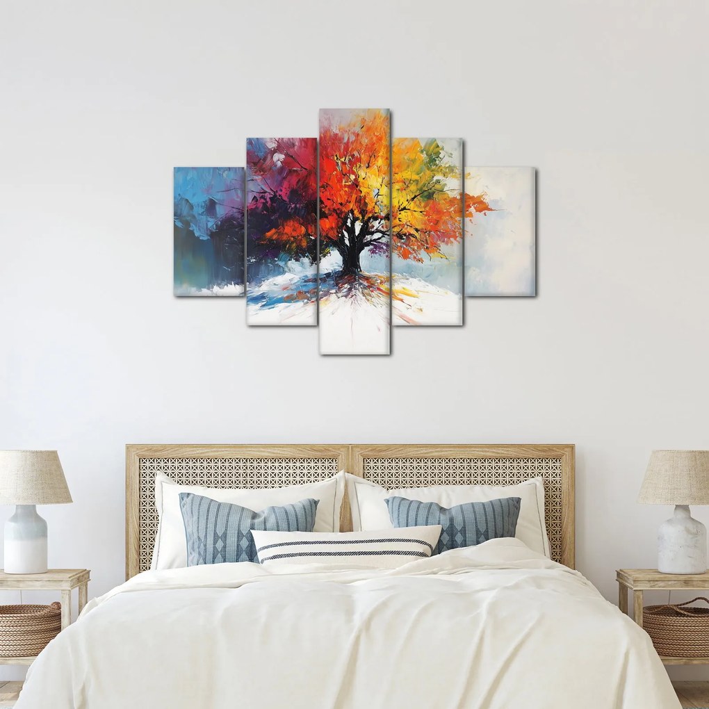 Tablou - Copac multicolor (150x105 cm)