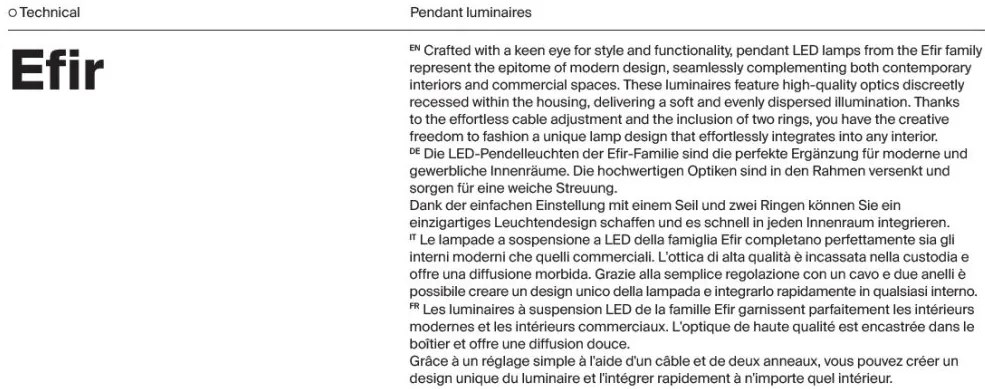 Pendul LED iluminat design tehnic Efir D-10,5cm 33W auriu