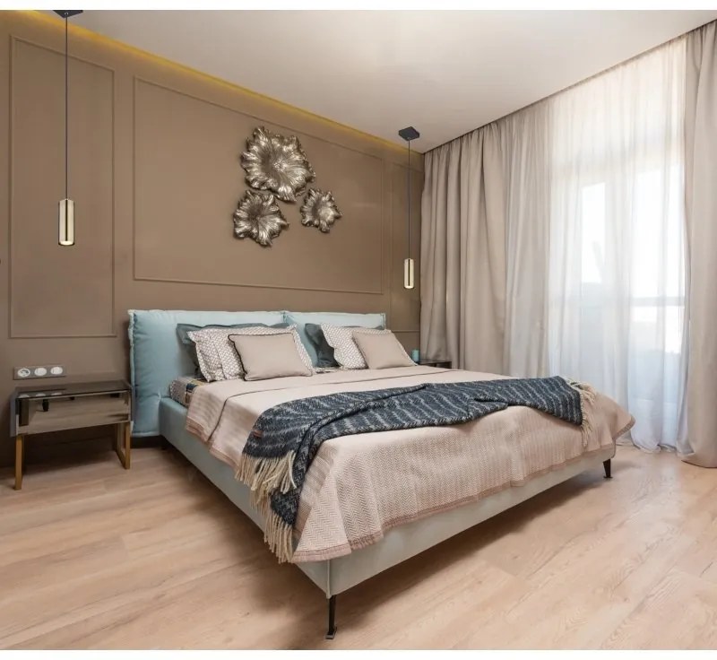 Pendul design modern ROBBY negru mat, alama mat