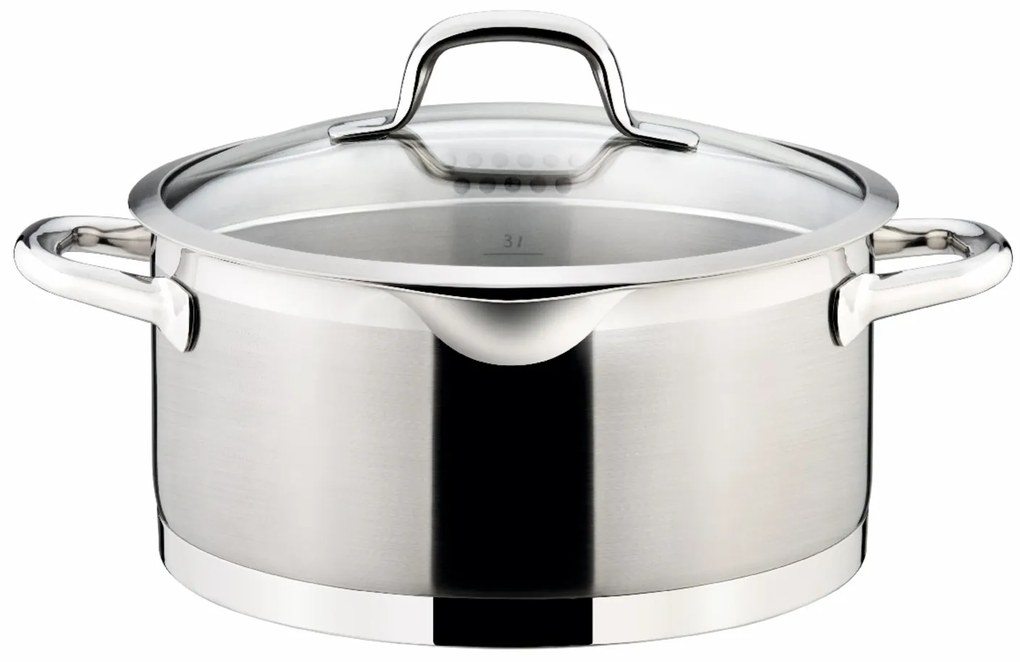 Tescoma Caserolă cu capac cu strecurătoarePresident 24 cm, 5 l
