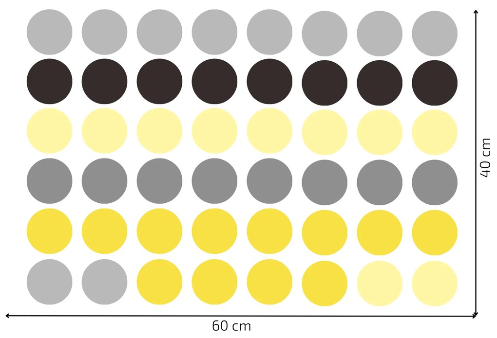 PIPPER. Autocolant de perete "Puncte colorate" 5,5 cm Culoare: Roșu