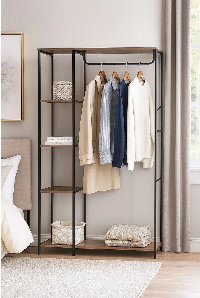 Set pentru hol negru din oțel 90x170x40 cm Aris – Bonami Essentials