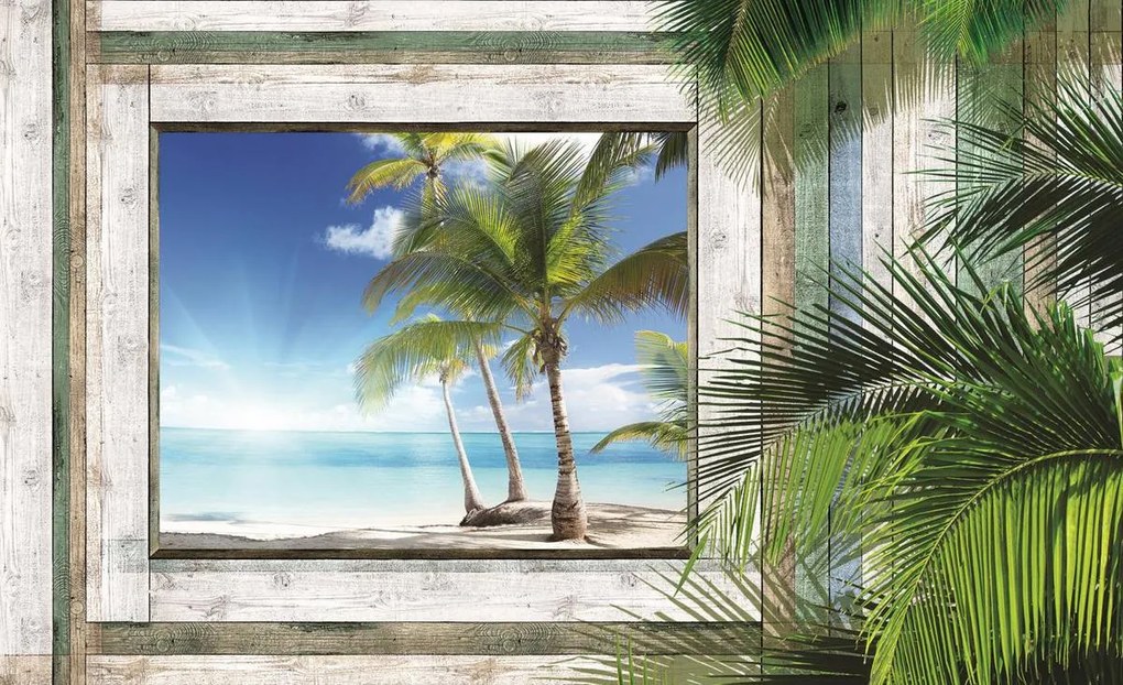 Fototapet - Plajă, mare, nisip (152,5x104 cm)