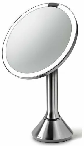 Simplehuman Oglindă cosmetică LED Sensor TouchDUAL, mărire 5x, argintiu mat