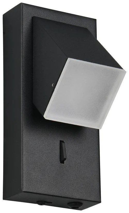 Aplică de perete negru-mat LED Raglan – Trio