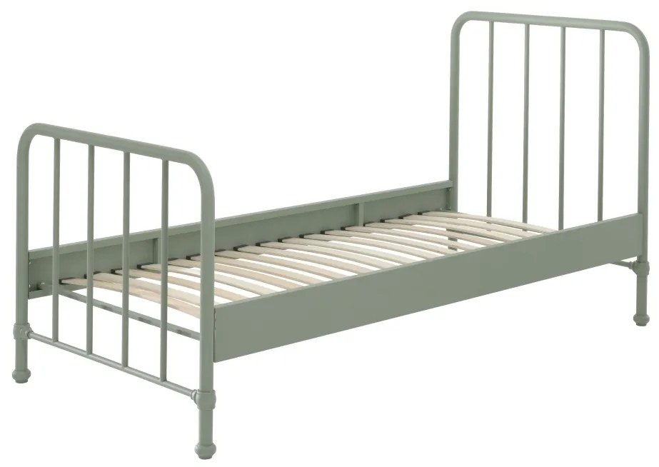 Set BRONXX este format din Pat copiiul BRONXX verde măsliniu (90x200 cm) cu NOPTIERA camera copiiasortată verde măsliniu.