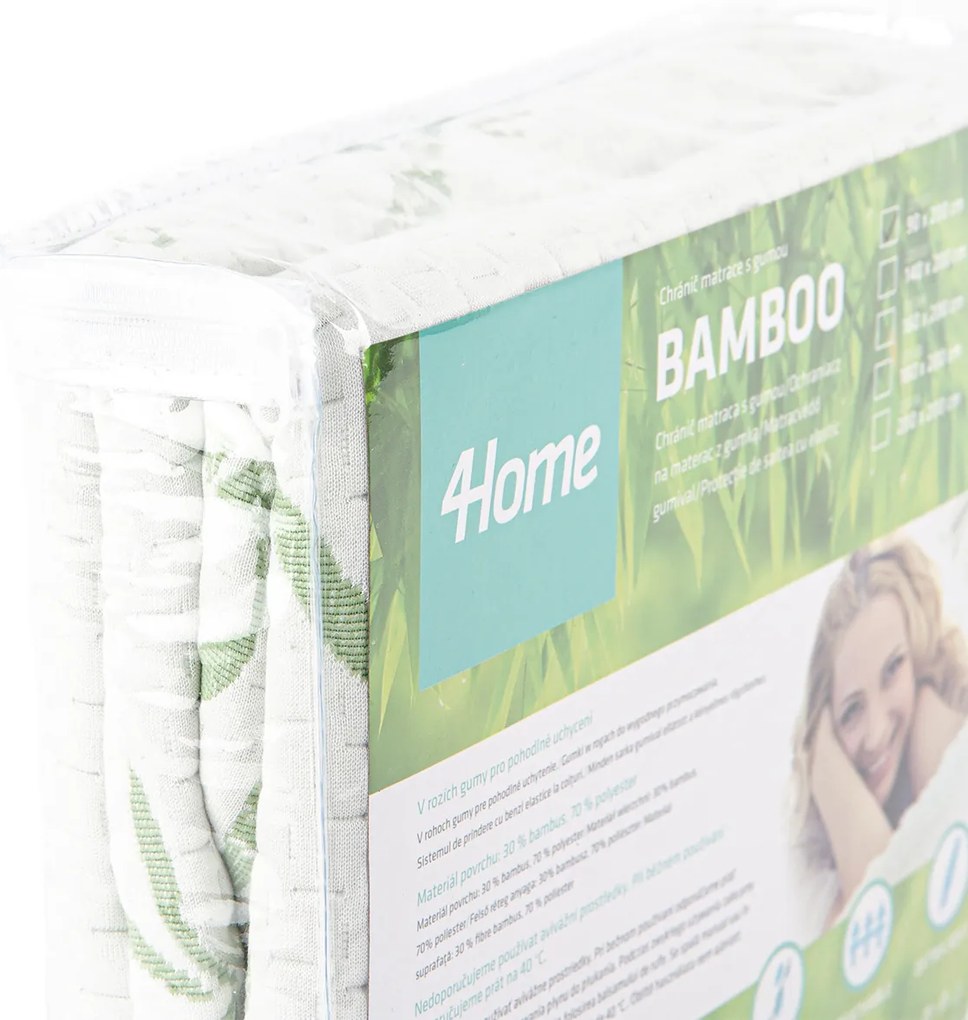 Protecție saltea 4Home Bamboo cu bordură, 160 x 200 cm