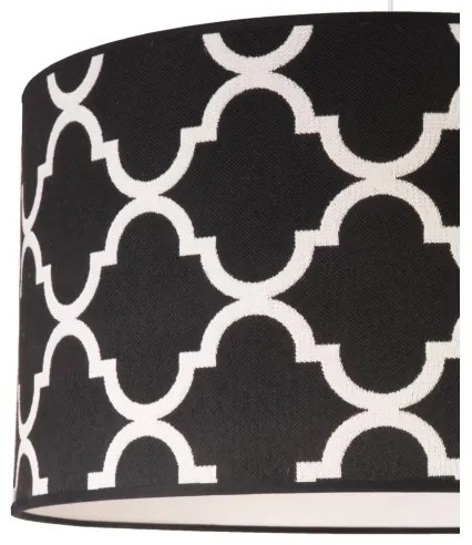 Lustră pe cablu Duolla MAROKO 1xE27/40W/230V d. 45 cm negru/alb